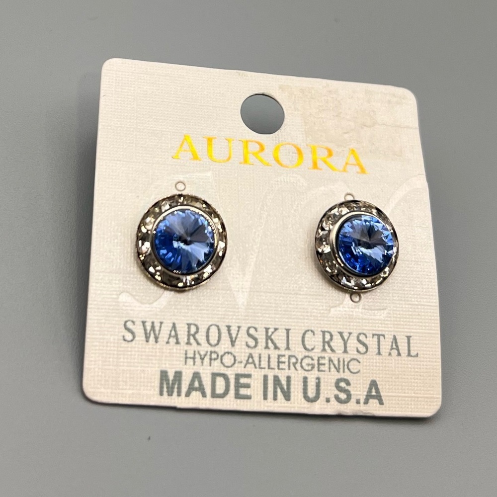 Aurora Blue Swarovski Crystal Earrings